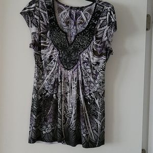 Women's rhinestone top